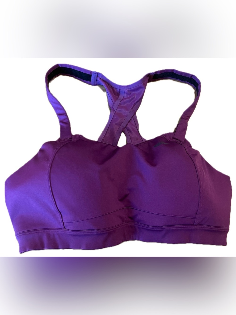 Brooks Moving Comfort Juno High Impact Sports Bra Purple/Black Emblem 38DD